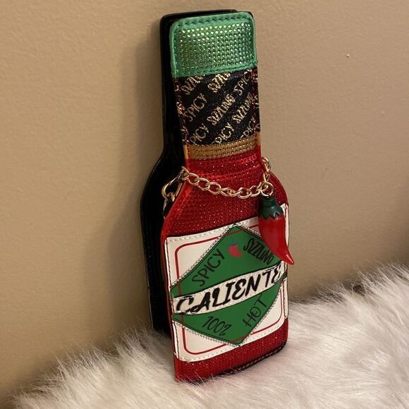 NWT ALDO Saucy Hot-Sauce Crossbody Bag - Black & Red - Picture 6 of 14